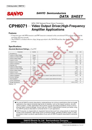 CPH6071-TL-E datasheet  